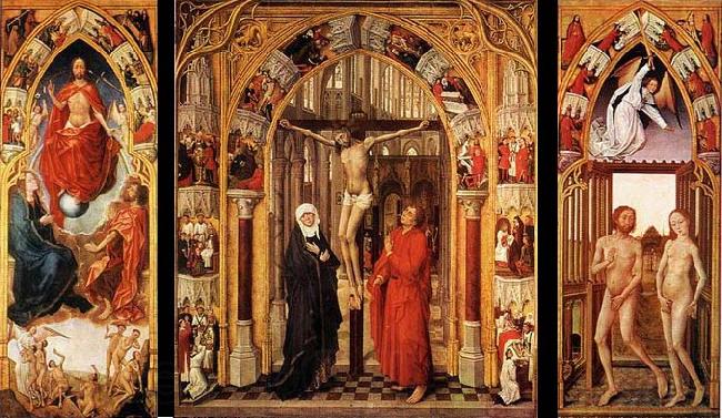 WEYDEN, Rogier van der Triptych of the Redemption Spain oil painting art